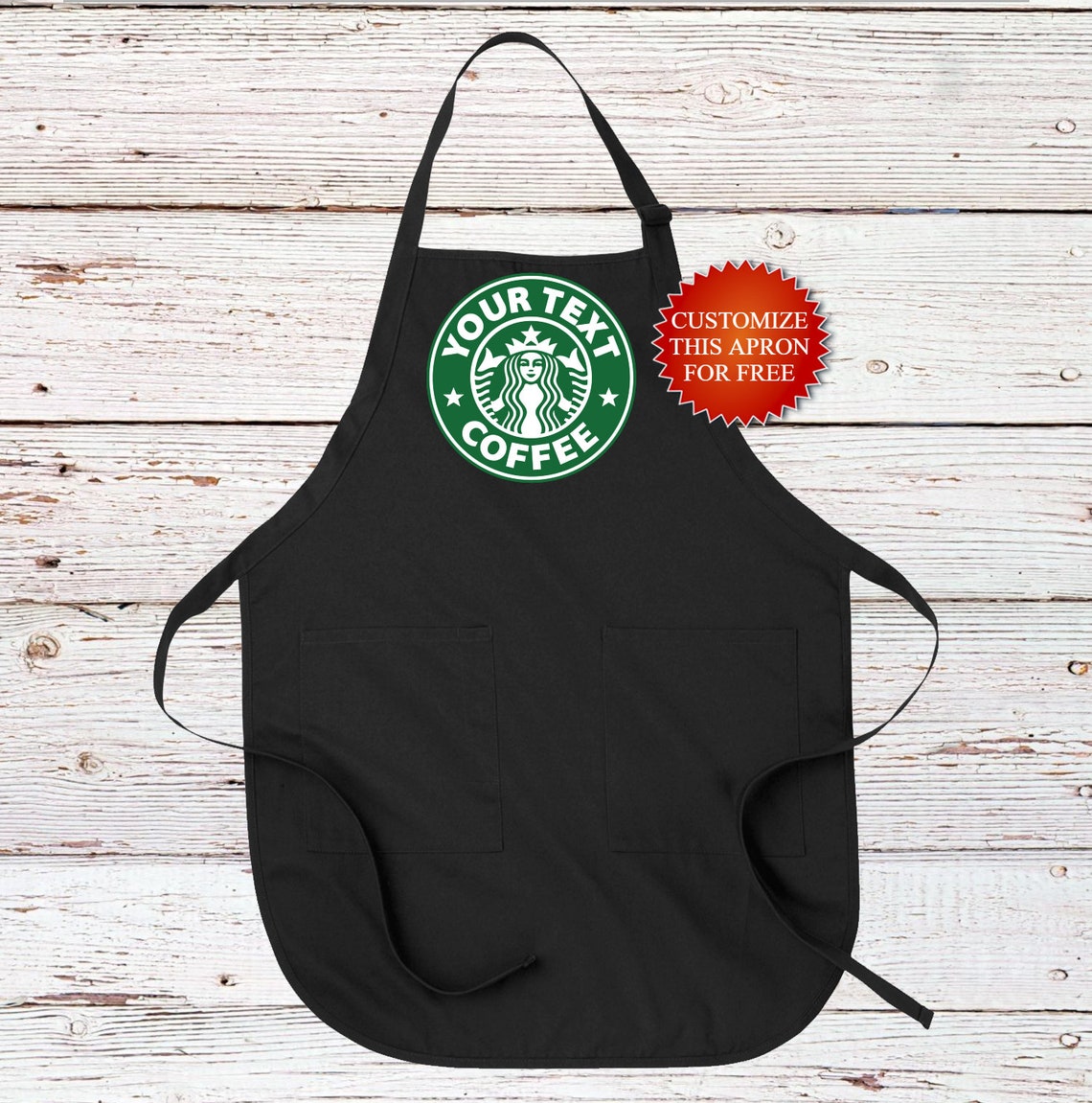 Barista Custom Name Apron Personalized Name Apron Starbucks Etsy
