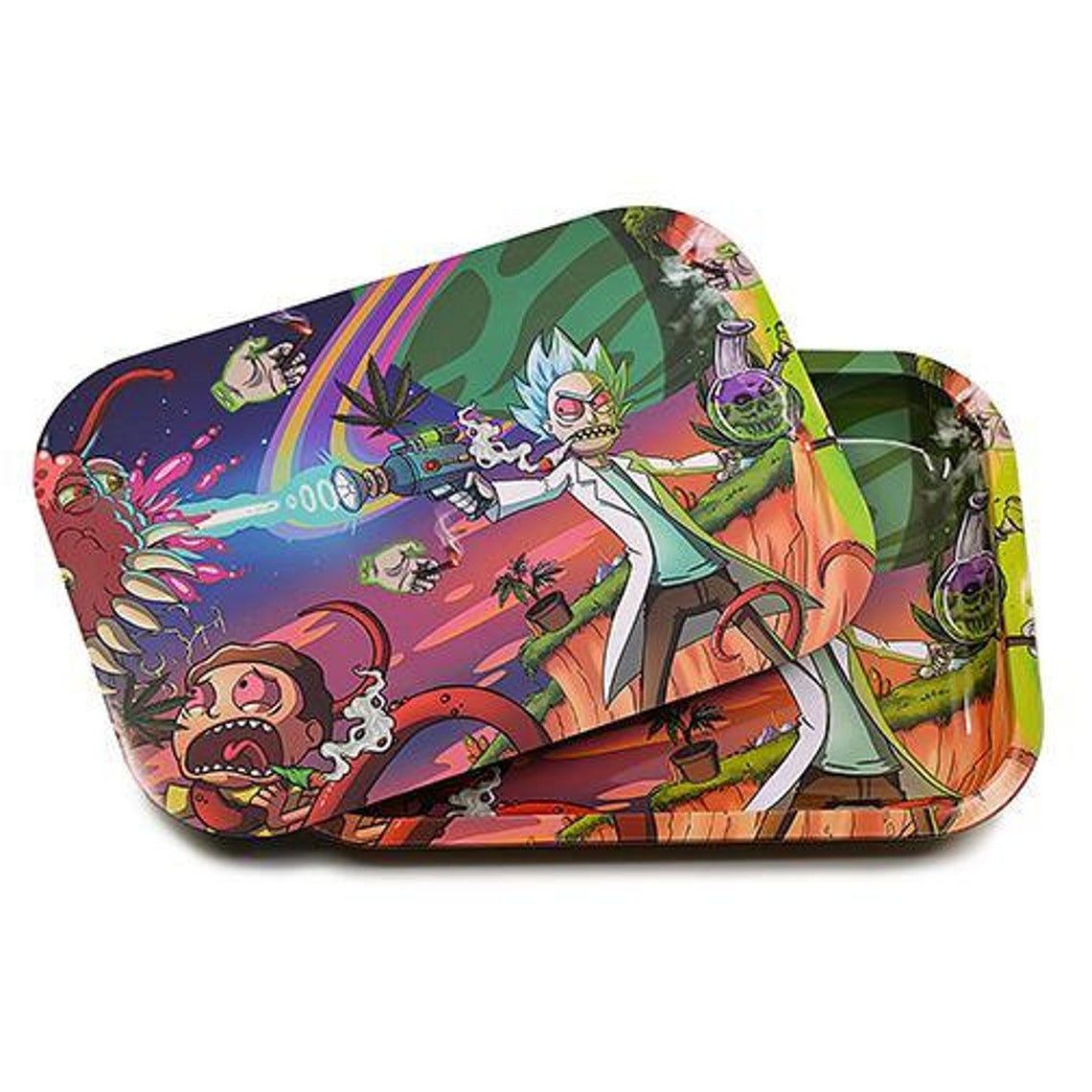 Metal Rolling Tray w/ Lid Ray Gun 9 x Etsy