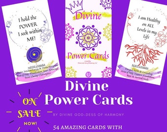 Divine Power Affirmation Cards with Velvet Pouch