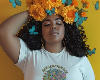 Ignite change and make a statement with our 'Revolutionary' (Female) Unisex Heavy Cotton T-Shirt