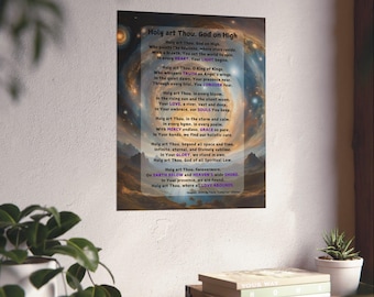 Introducing: "Holy art Thou, God on High" - A Sacred Art Matte Vertical Poster