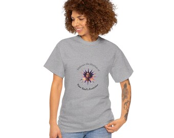 Step into your groove with our 'Embrace the Rhythm' (Female) Unisex Heavy Cotton T-Shirt