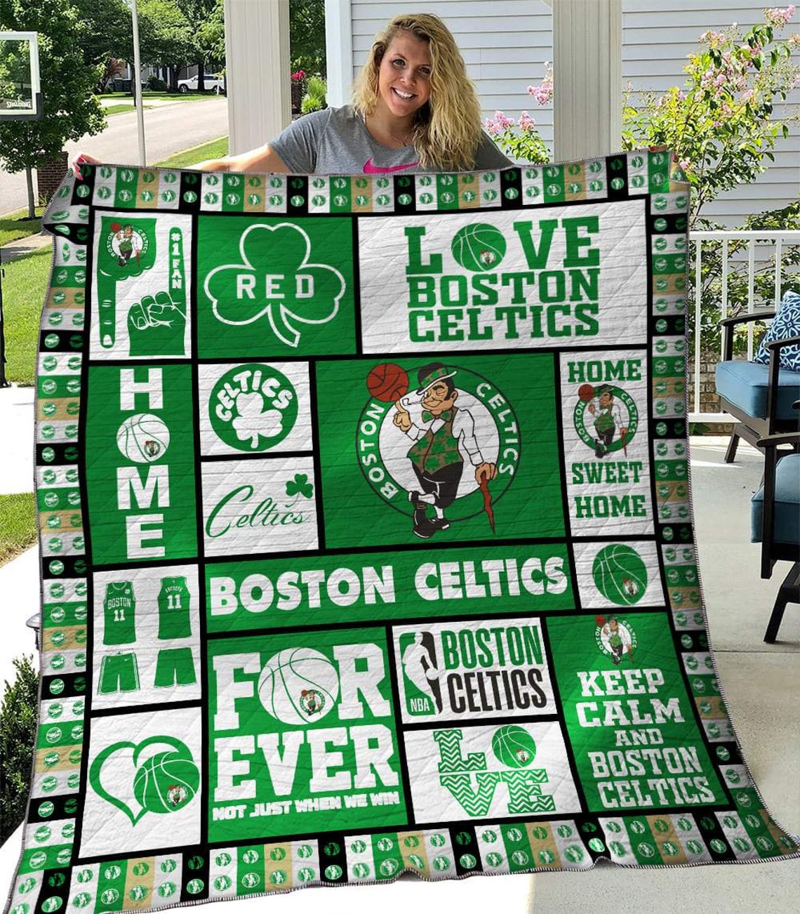 Boston Celtics V3 Quilt Blanket Nba Ncaa BasketballBedding Etsy