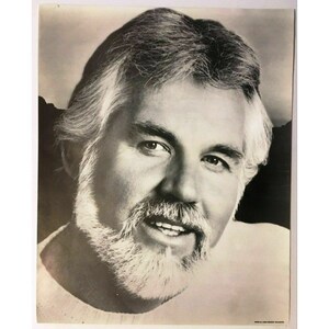 Kenny Rogers Poster Print Album Art 90 Black White #489 Vintage 16x20 Head Shot