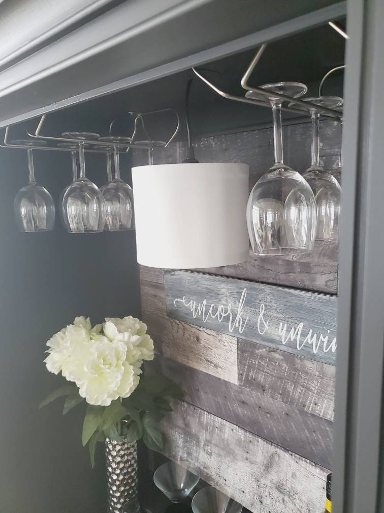 VENDIDO Modern Farmhouse Wine Bar Etsy