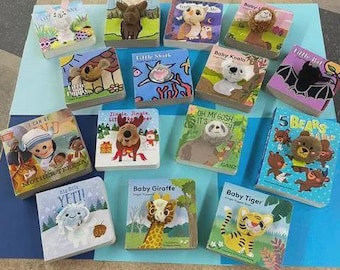 15  Puppet Board books, random lot of 15 miscellaneous board books, great for toddlers and young children, cute puppets, easy fun reading