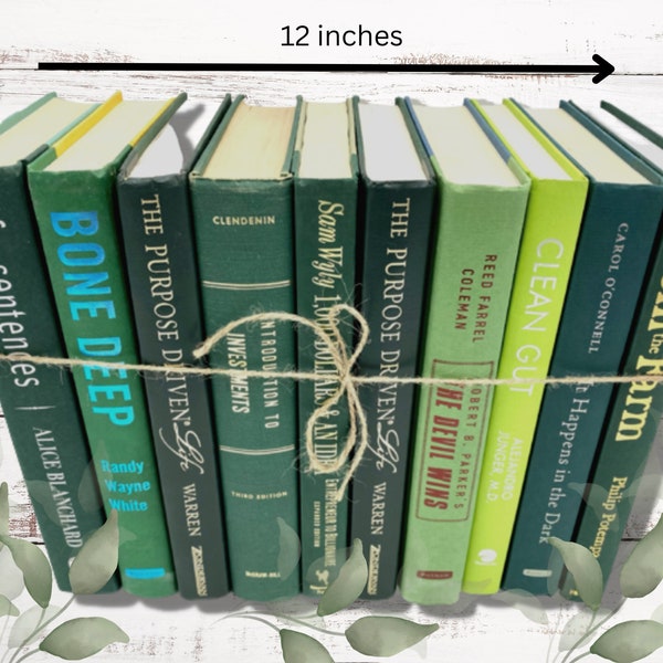 Decorative books for decor Green set stack books by the foot preppy books designer book box coffee table books fun easy for living room