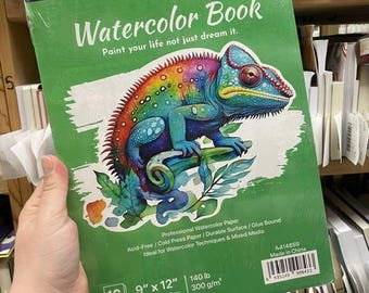 Tavolozza Watercolor Book, 9x12 Inch, 140lb Cold Press Paper, Glue Bound (Set of 2)