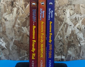 You Choose Individual Books of Awesome Friendly Kid by jeff Kinney 1-3, Middle Chapters, Good Condition, Comic, Juvenile,