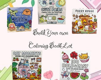 Build Your Own Coloring Book Lot!, Coloring, Stress Free, Adult, Kids, Bold, East, Cute, Relaxing, Activity, Whimsical, Choose Your Own