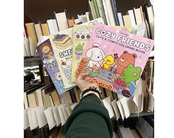 You Choose Lot Of 3 or 4 Coloring Books, Stress Relief, Hobby, Relaxing Activity, Kids, Adult, Easy Color, Bold Pictures, Whimsical, Animals