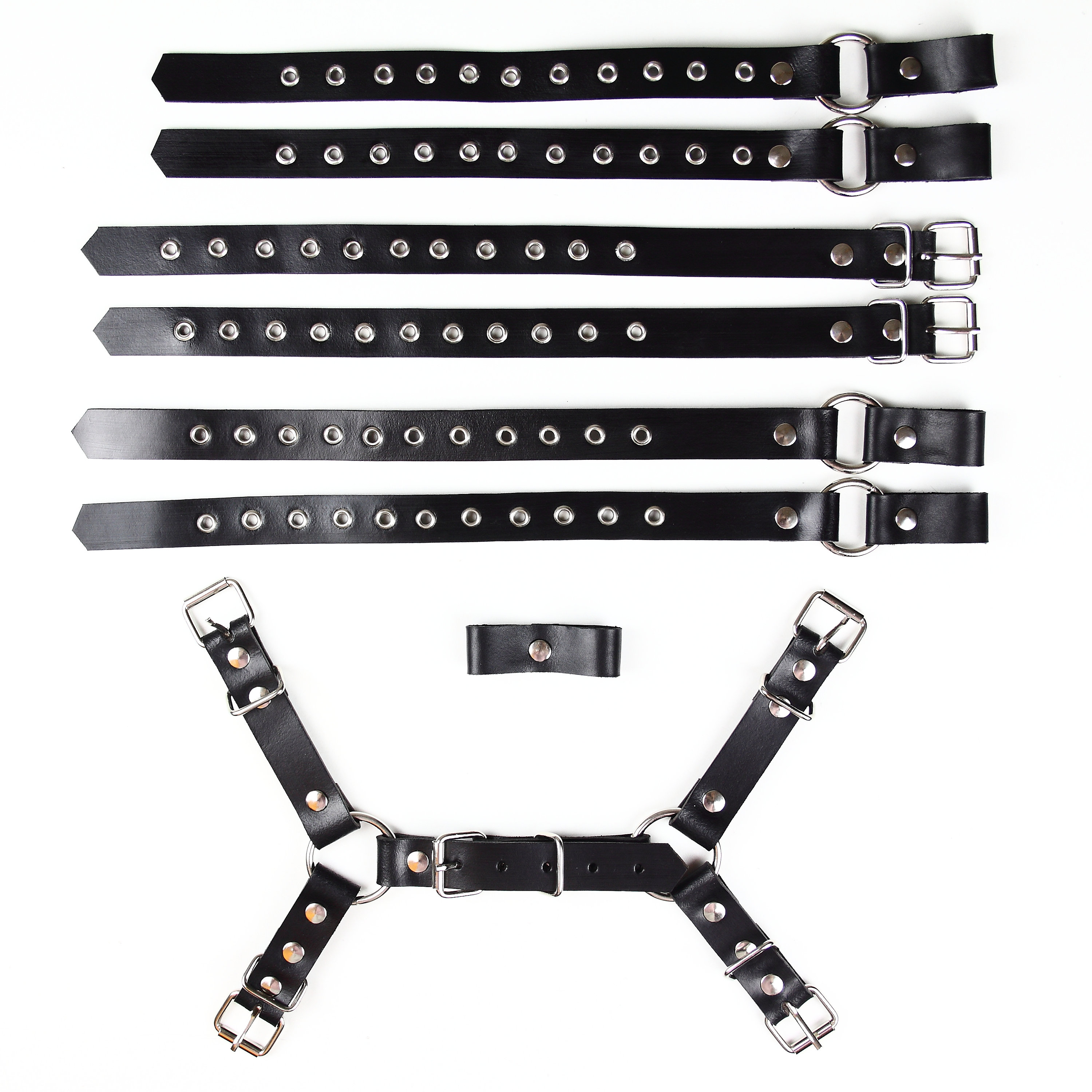 Genuine Leather Breast Torture Halter, Breast Cuff, Breast Harness