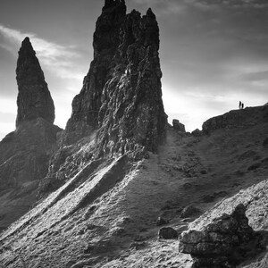 Old Man of Storr, Isle of Skye, Schottland, Schottische Landschaft Fotodruck in B&W Bild 4