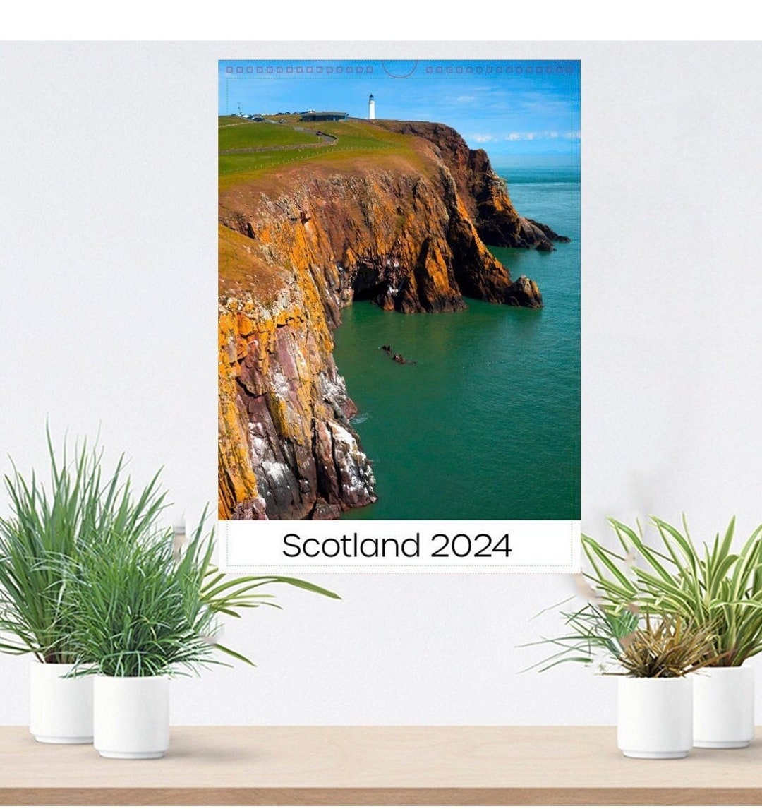 A3 Scotland Calendar 2024, Landscape Calendar, A3 Wall Calendar