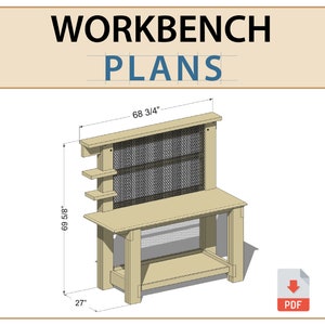 Heavy Duty Workbench DIY Plans - Instant Download PDF