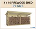 4x16 Firewood Shed Plans | 2 Cord Wood Shed DIY Build 