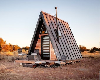 Tiny A-Frame Cabin DIY Plans - 12&#39; x 18&#39; Tiny Home Blueprint PDF