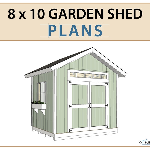 8x10 Garden Shed Plans and Build Guide | DIY Woodworking Instructions