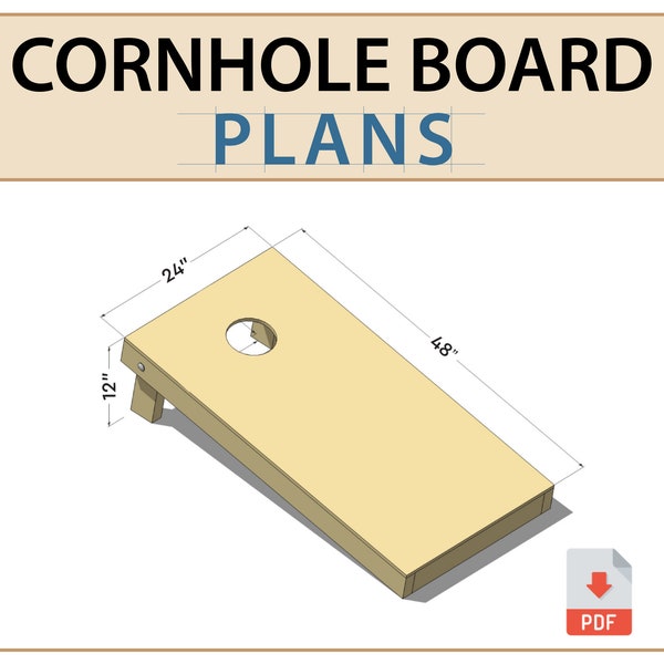 Regulation Cornhole Board DIY Plans PDF