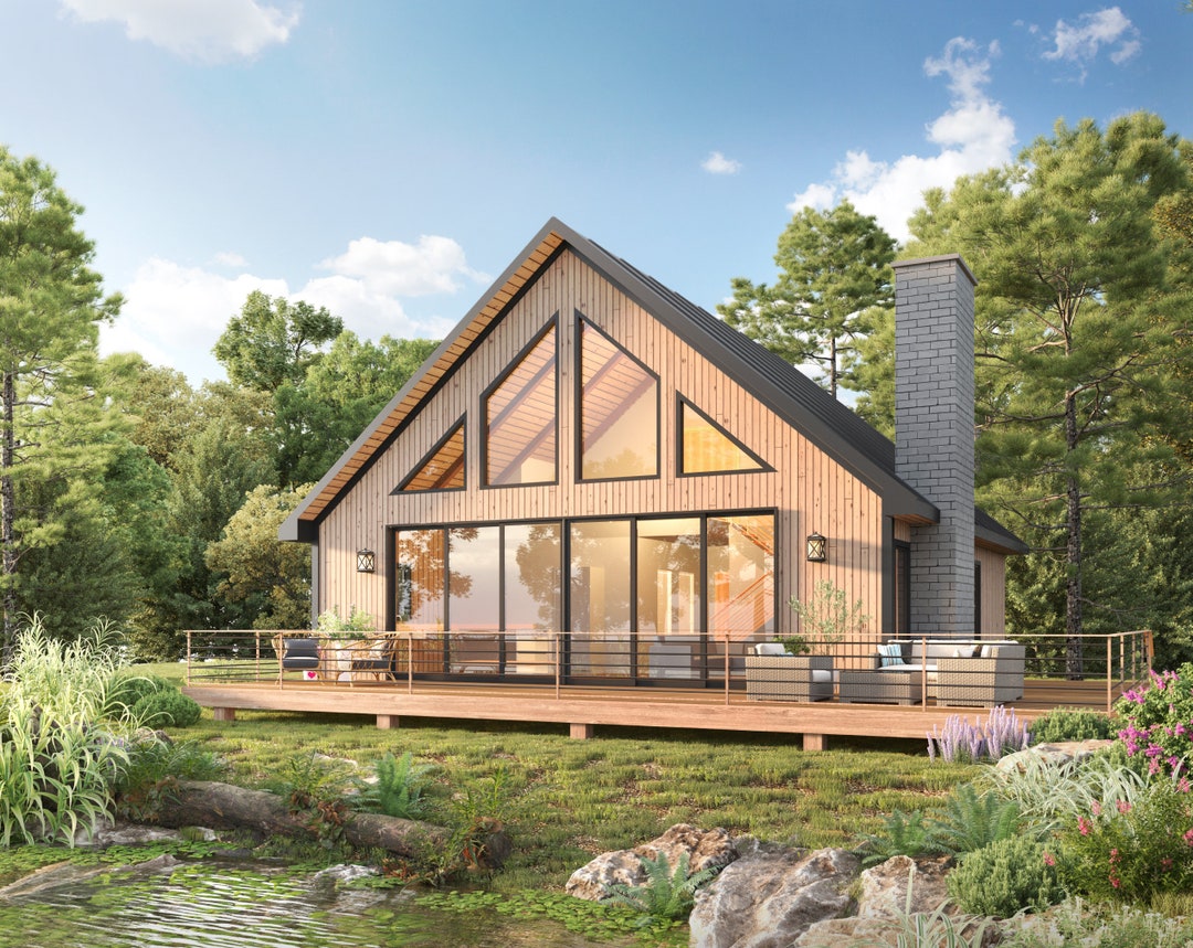 35 X 35 Long Creek Cabin W Loft Architectural Plans Reverse Custom cabin-200-sq-ft-cabin-with-a-moss-covered-roof-1080-1345-tiny