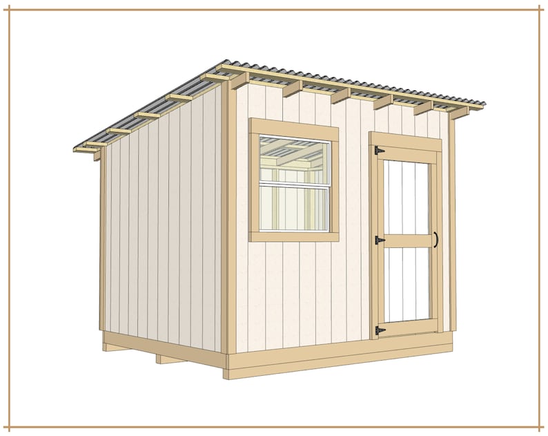 8x10 Lean To Shed Plans | Etsy