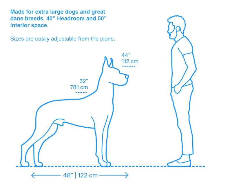 XL Dog Kennel DIY Build Plans Large Great Dane Crate Digital PDF image 7