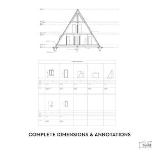 36' X 58' Large Modern A-frame Cabin Architectural Plans Custom 2500SF ...