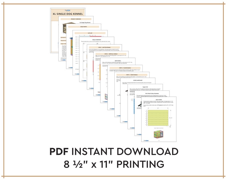 XL Dog Kennel DIY Build Plans Large Great Dane Crate Digital PDF image 6