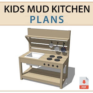 Mud Kitchen DIY Plans - Easy Build Kid's Mud Kitchen Blueprint PDF