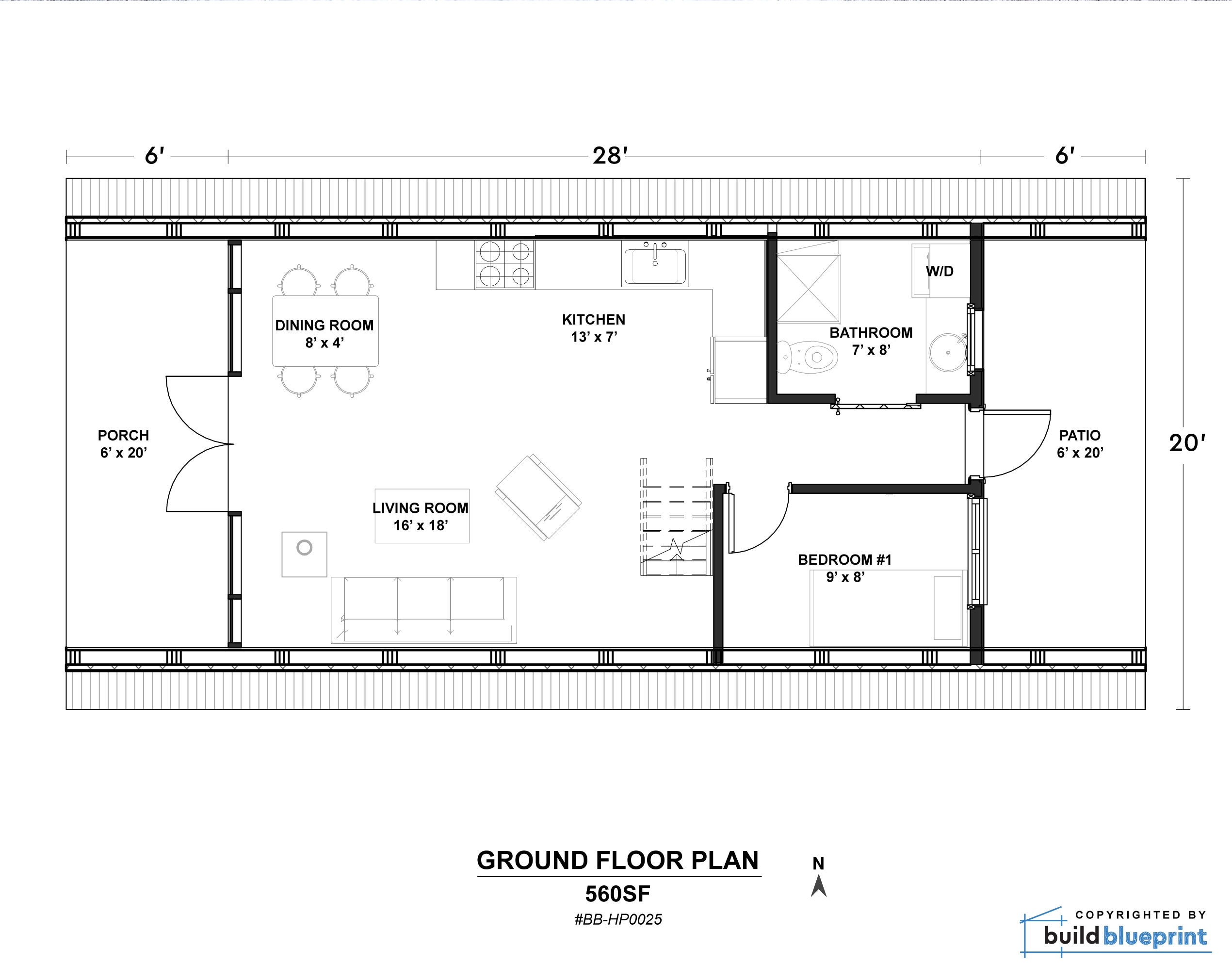 20' X 28' Modern A-frame Cabin Architectural Plans - Etsy