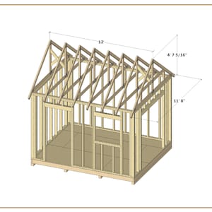 12x10 Garden Shed Plans and Build Guide DIY Woodworking Instructions image 4