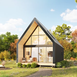 20' x 30' Walden Cabin Architectural Plans - Custom 820SF A-frame House Blueprint Set