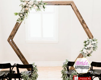 Hexagon Wedding Arbor DIY Plans PDF - Backyard Trellis and Archway Woodworking Plans