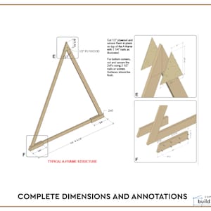 Tiny A-Frame Cabin DIY Plans 12' x 18' Tiny Home Blueprint PDF image 5