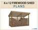 6x12 Firewood Shed Plans | 3 Cord Wood Shed DIY Plan