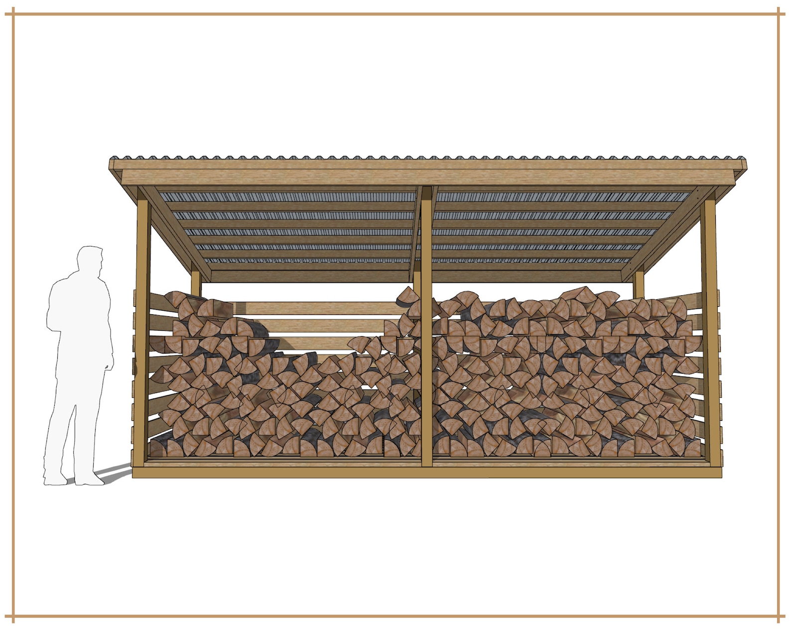 6x16 Firewood Shed Plans 4 Cord Wood Shed DIY Plan | Etsy