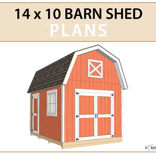 DIY 10x12 Barn Style Shed With a Loft Plans two Story Shed Etsy