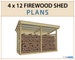 4x12 Firewood Shed Plans | 1.5 Cord Wood Shed DIY Build 