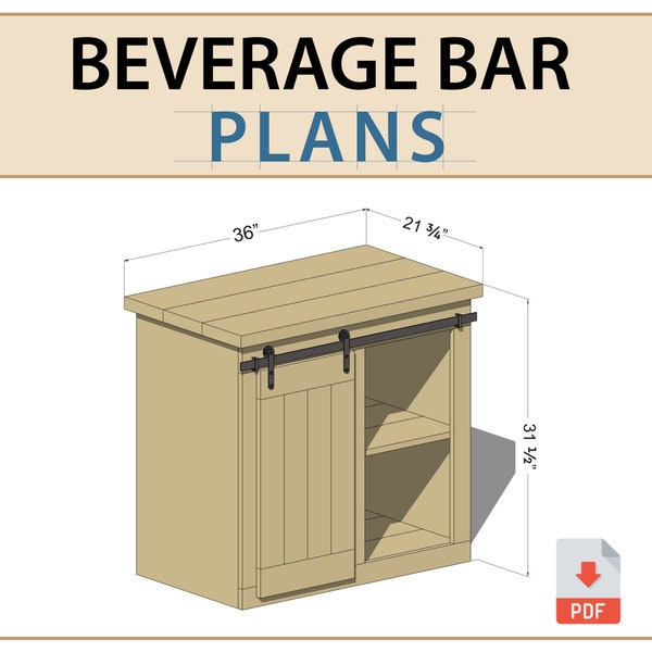 Plans de bricolage pour bar à boissons / bar à café / bar à vin PDF