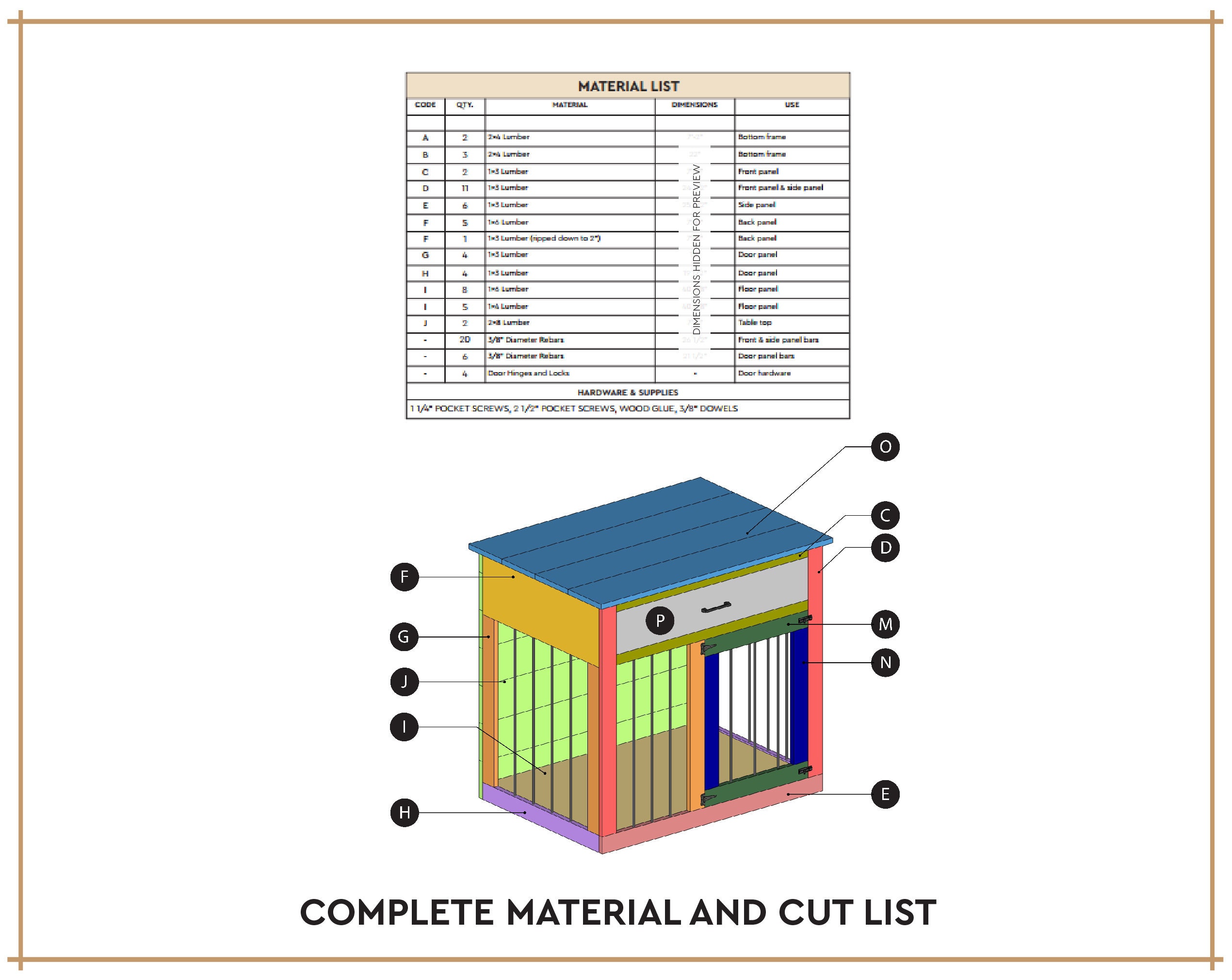 Image showcasing Medium Dog Kennel DIY Plans - Dog Crate Furniture Digital PDF - Etsy