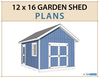 DIY Plans for 12x16 Garden Shed | Large Shed Woodworking Blueprint