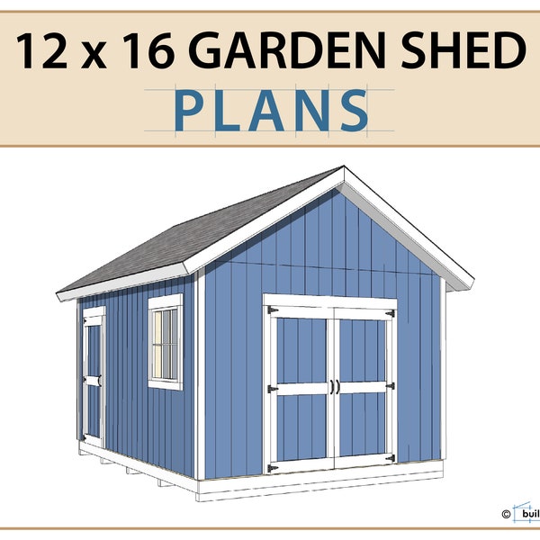 DIY Plans for 12x16 Garden Shed | Large Shed Woodworking Blueprint