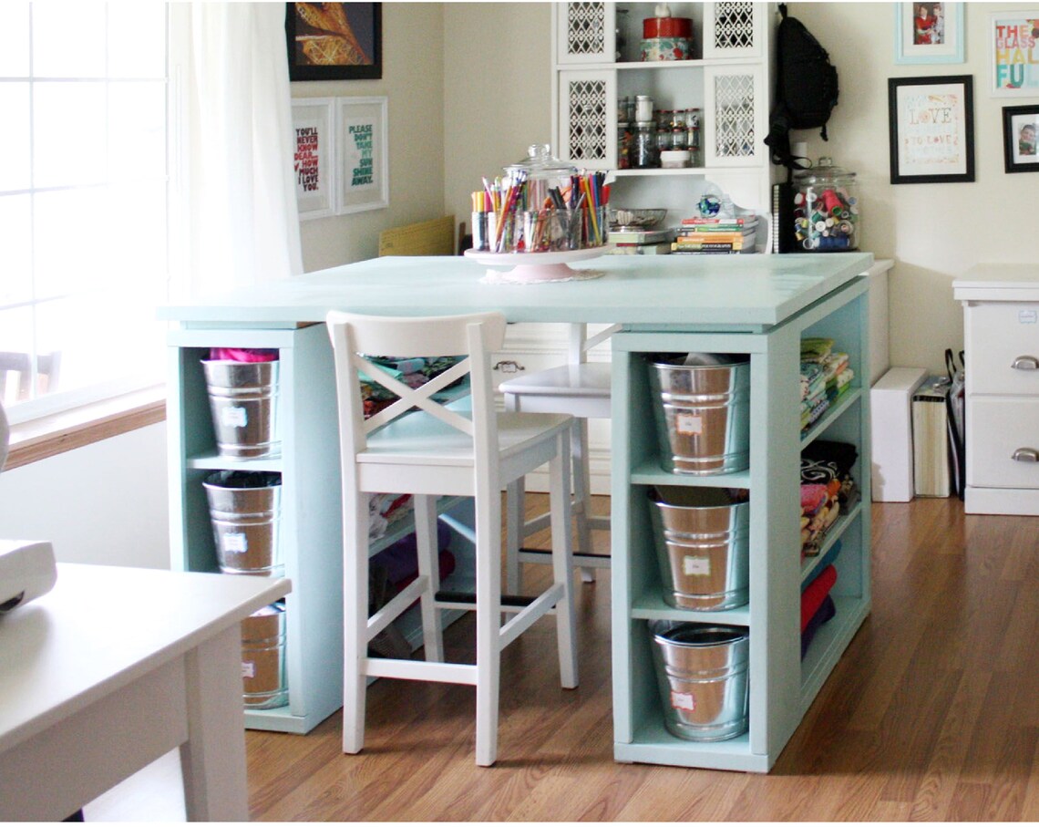 DIY Plans for Craft and Sewing Table Digital Woodworking PDF Etsy