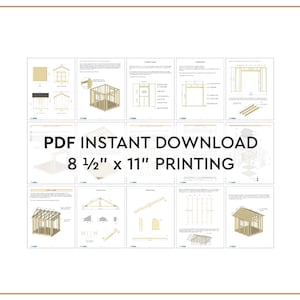 12x10 Garden Shed Plans and Build Guide DIY Woodworking Instructions image 6