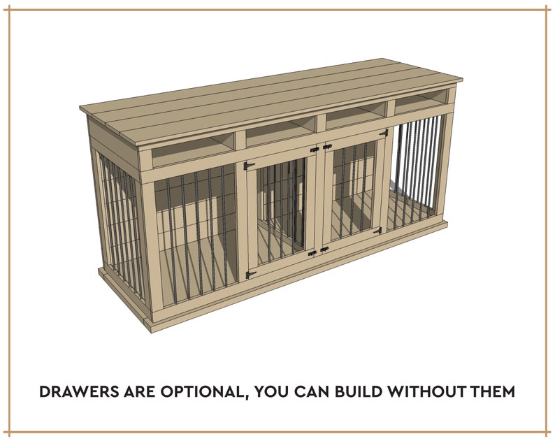 Digital Plans for Large Double Dog Kennel TV Stand DIY Etsy