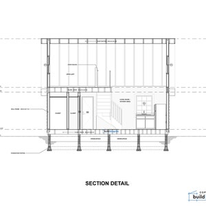 20' x 26' Adirondack Cabin w/ Loft Bedroom Architectural Plans - Custom 650SF Modern Cabin Blueprint image 8