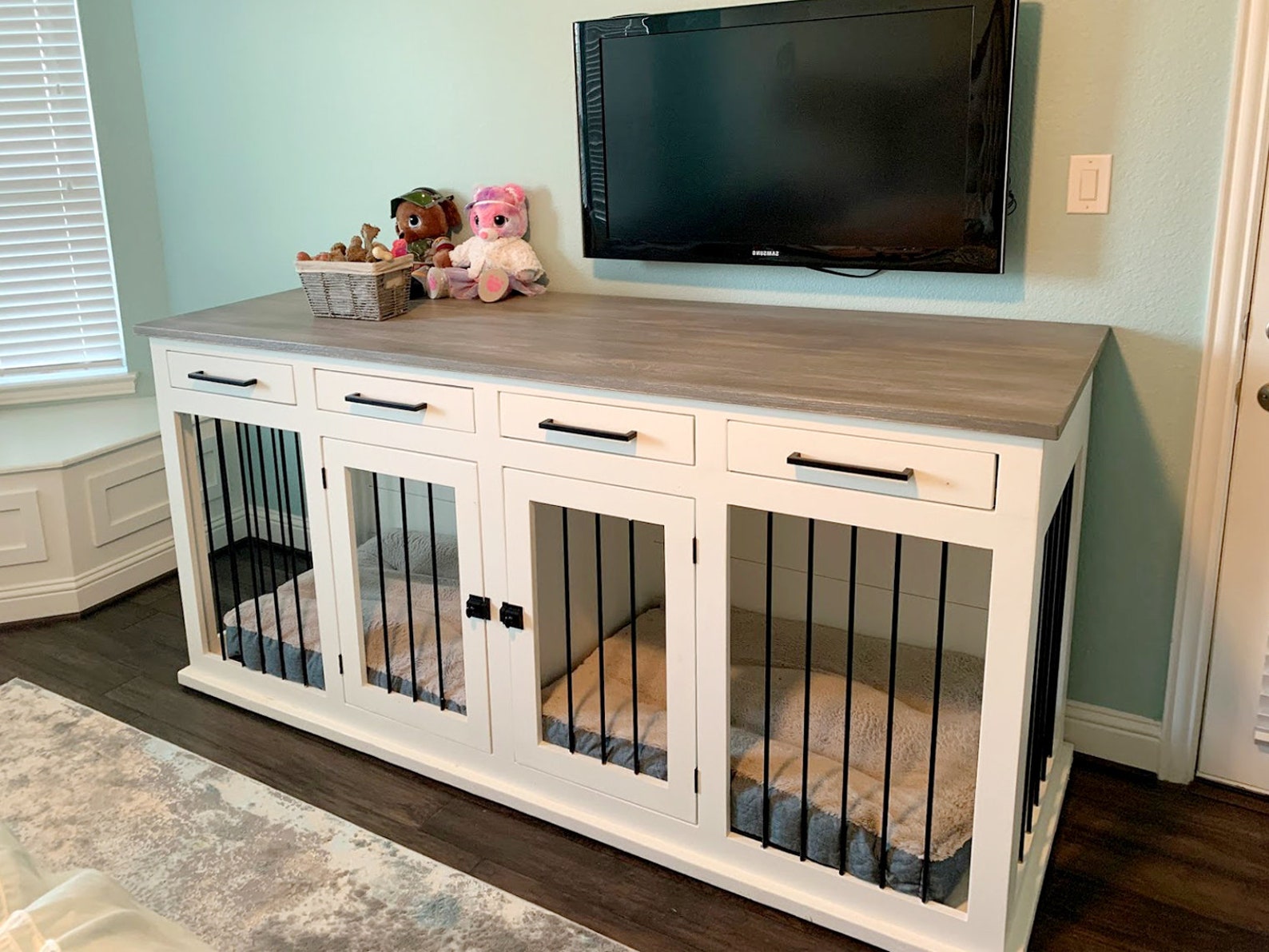 Digital Plans for Large Double Dog Kennel TV Stand DIY Etsy