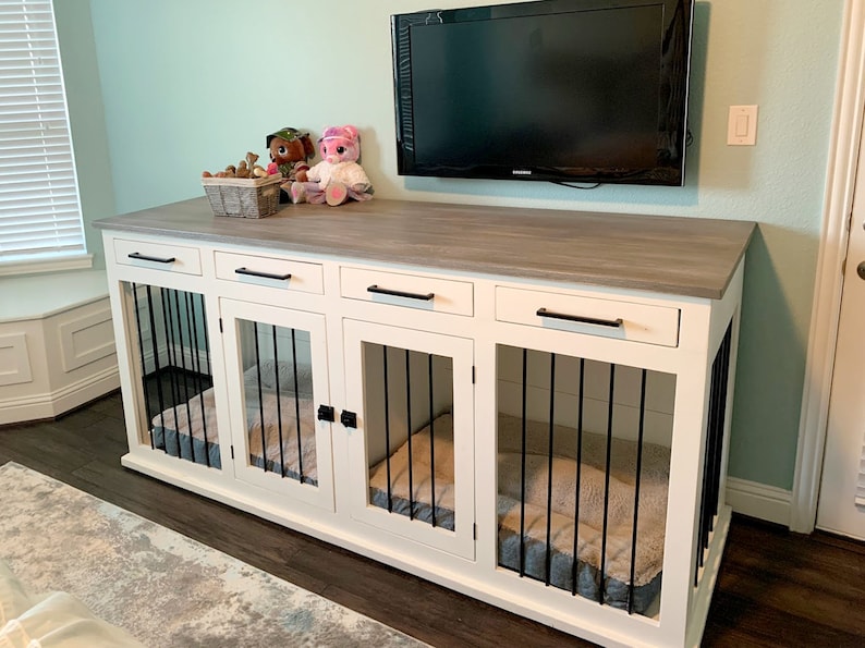Digital Plans for Large Double Dog Kennel TV Stand DIY Etsy