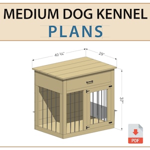 Medium Dog Kennel DIY Plans - Dog Crate Furniture Digital PDF