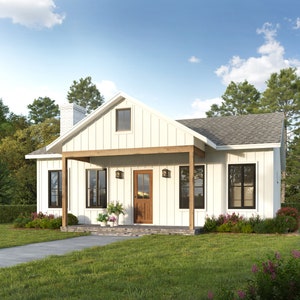 30' x 30' Small Cottage Architectural Plans - Custom 900SF House Blueprints